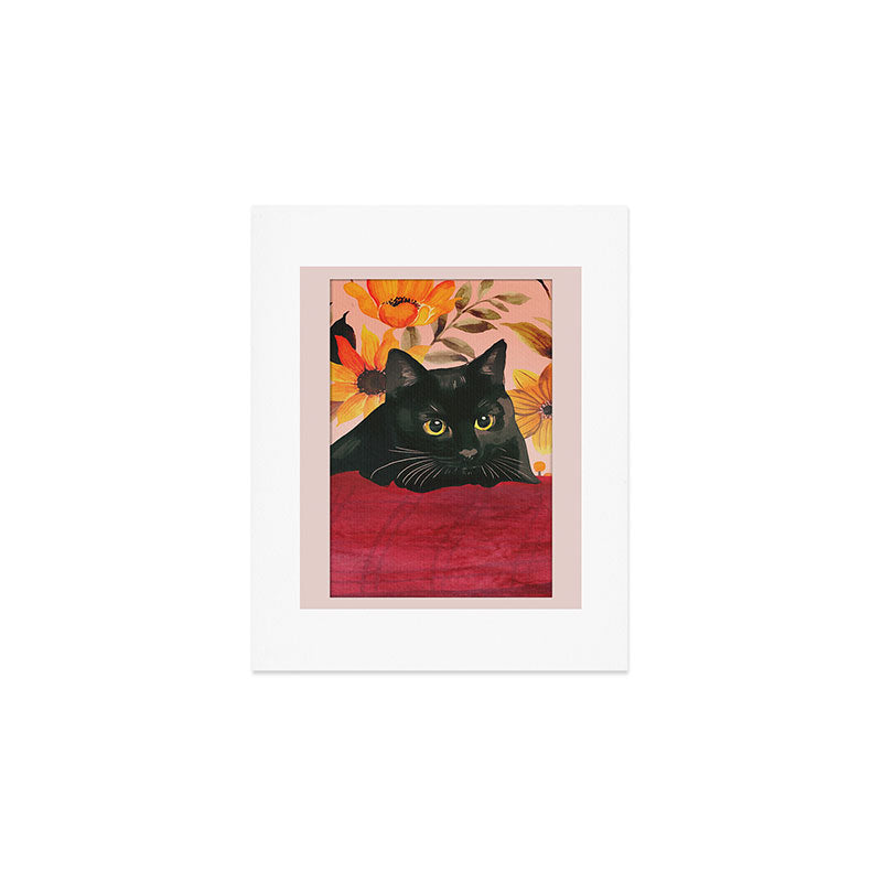Black Cat Art Print Gallery Image 1