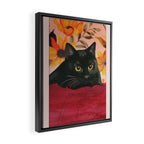 Black Cat Framed Canvas Print Gallery Image 2