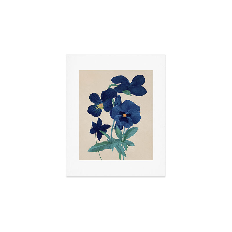 Blue Flowers Art Print Gallery Image 1