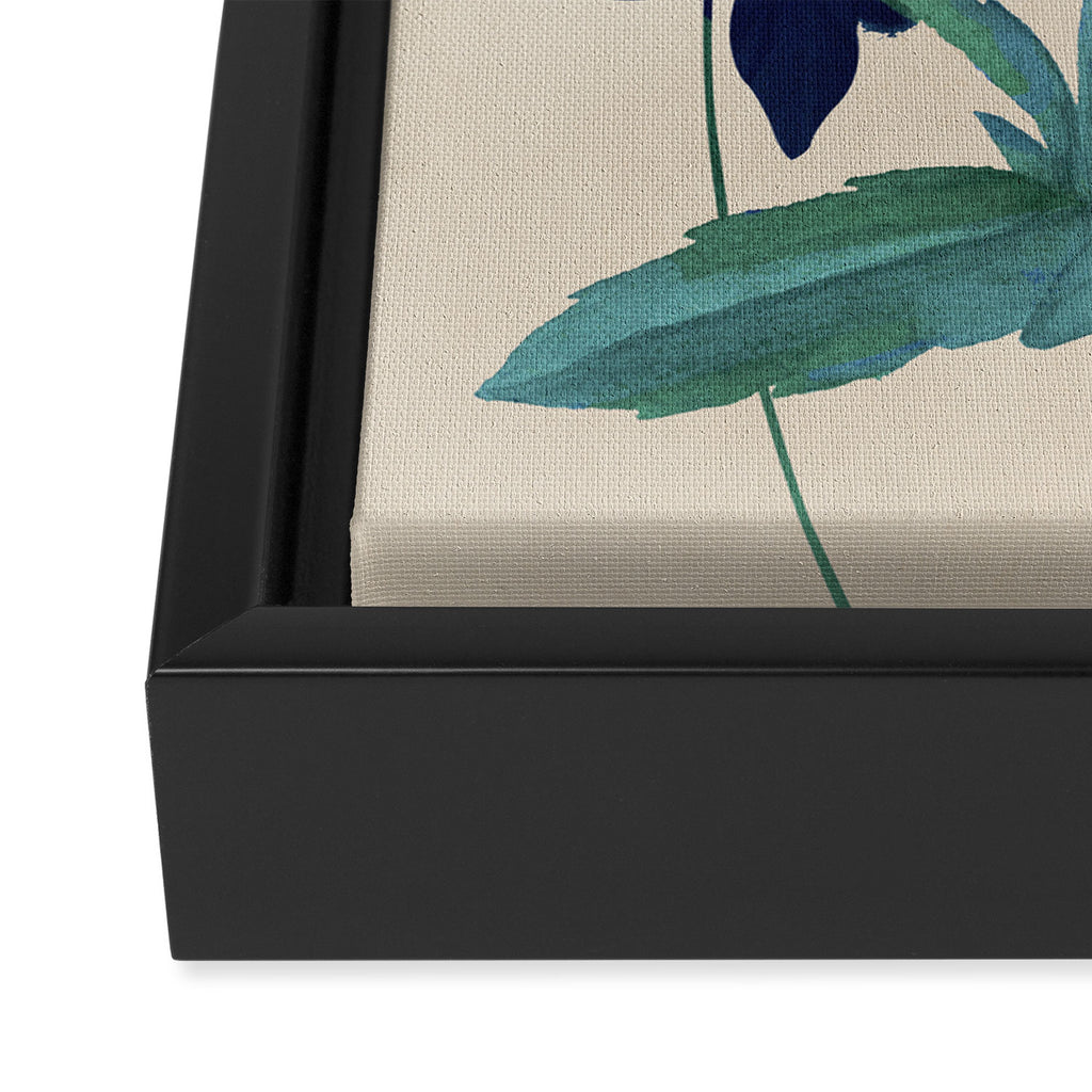 Blue Flowers Framed Canvas Print Gallery Image 3