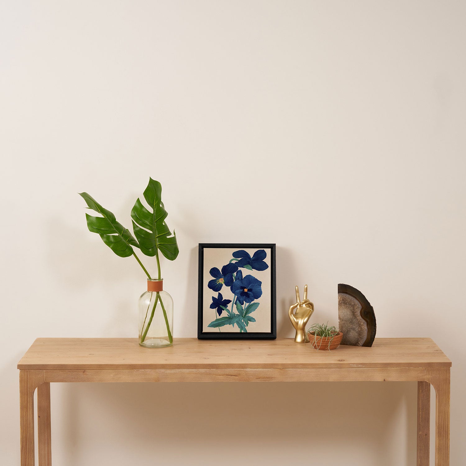 Blue Flowers Framed Canvas Print Gallery Image 4