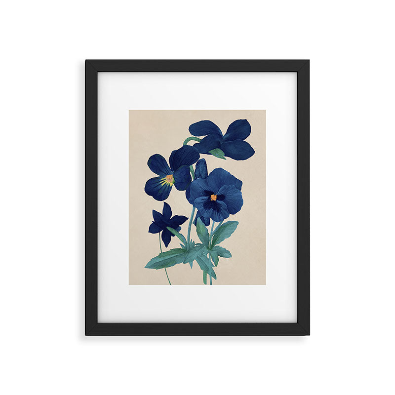 Blue Flowers Framed Art Print Gallery Image 4