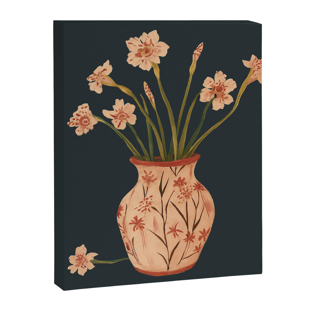 Blush Blooms in Painted Vase Canvas Print Gallery Image 6