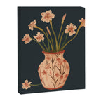 Blush Blooms in Painted Vase Canvas Print Gallery Image 6