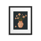 Blush Blooms in Painted Vase Framed Art Print Gallery Image 5