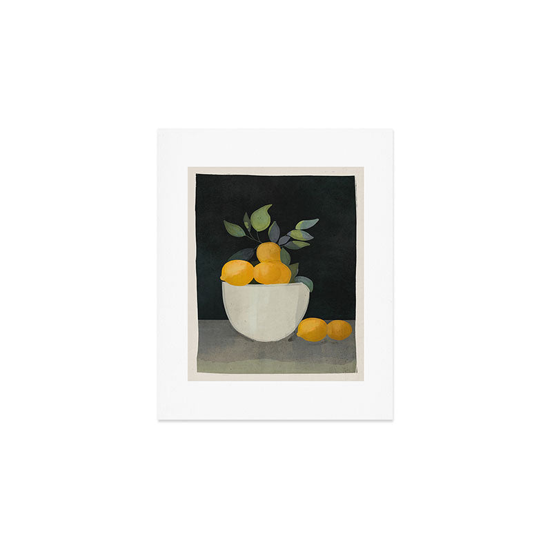 Bowl of Lemons Art Print Gallery Image 1