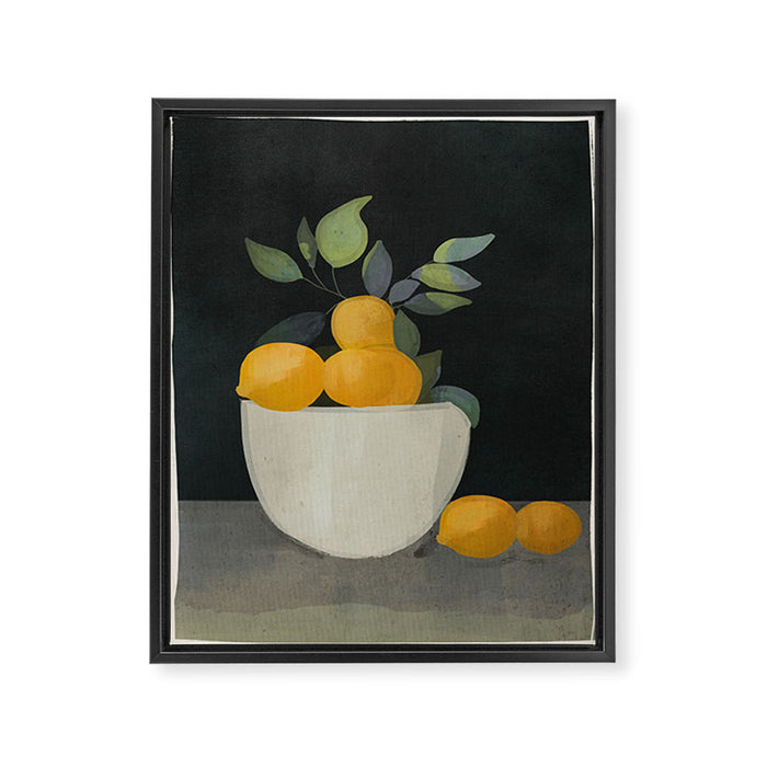 Bowl of Lemons Framed Canvas Print Gallery Image 1