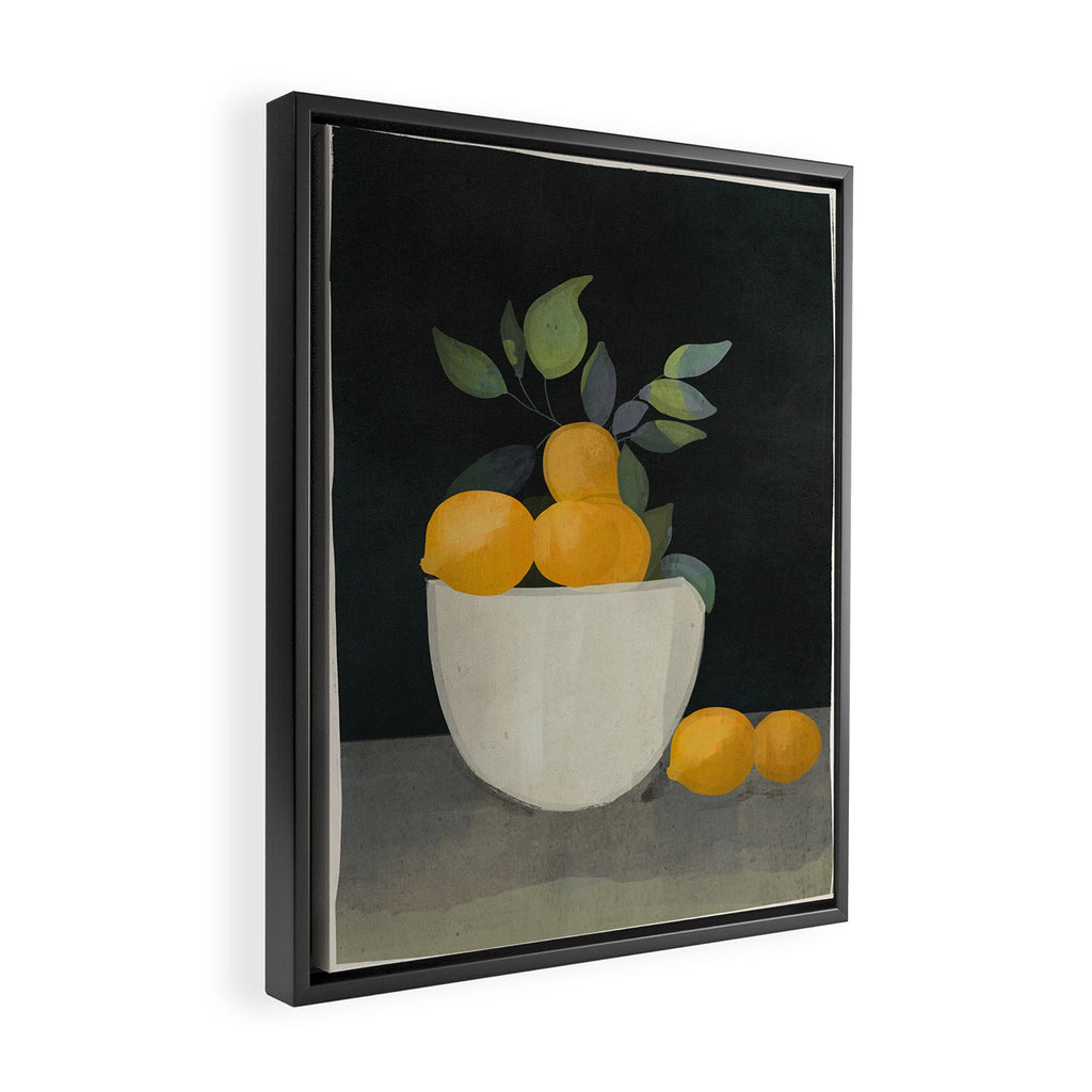 Bowl of Lemons Framed Canvas Print Gallery Image 2