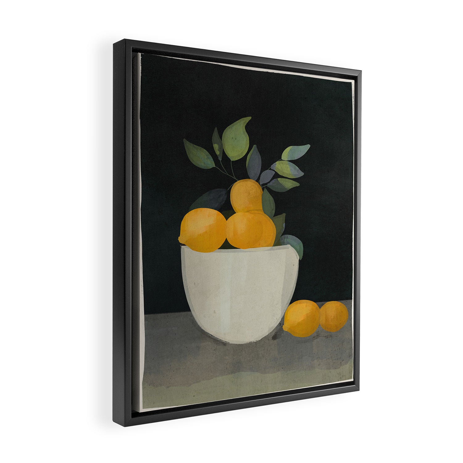 Bowl of Lemons Framed Canvas Print Gallery Image 2