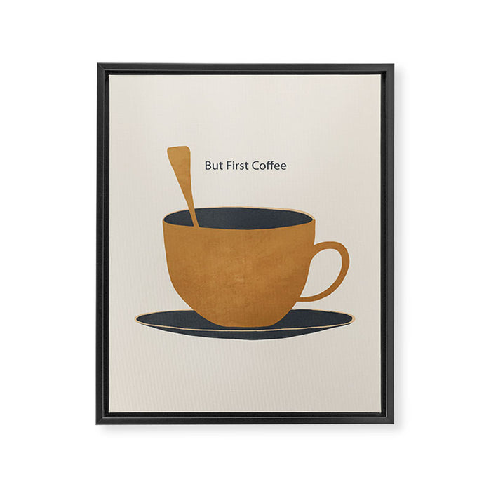 But First Coffee 2 Framed Canvas Print Gallery Image 1