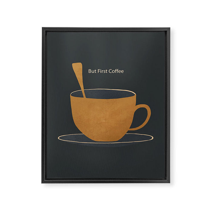 But First Coffee Framed Canvas Print Gallery Image 1