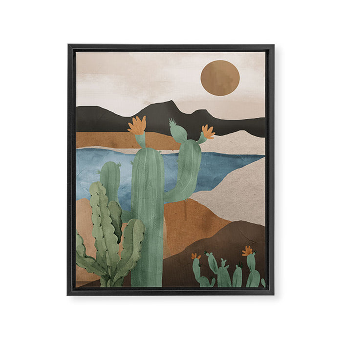 Cactus Landscape 2 Framed Canvas Print Gallery Image 1