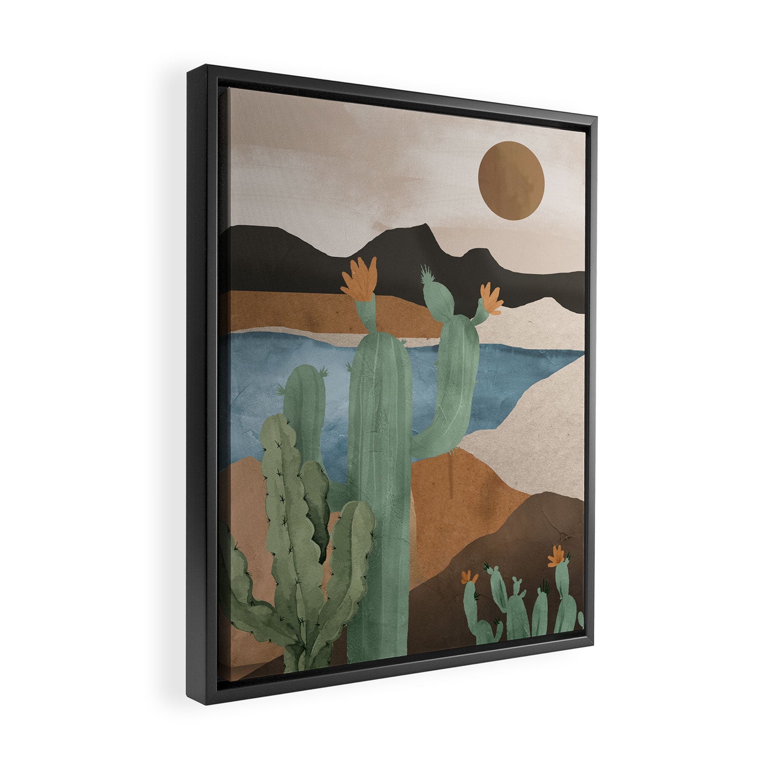 Cactus Landscape 2 Framed Canvas Print Gallery Image 2