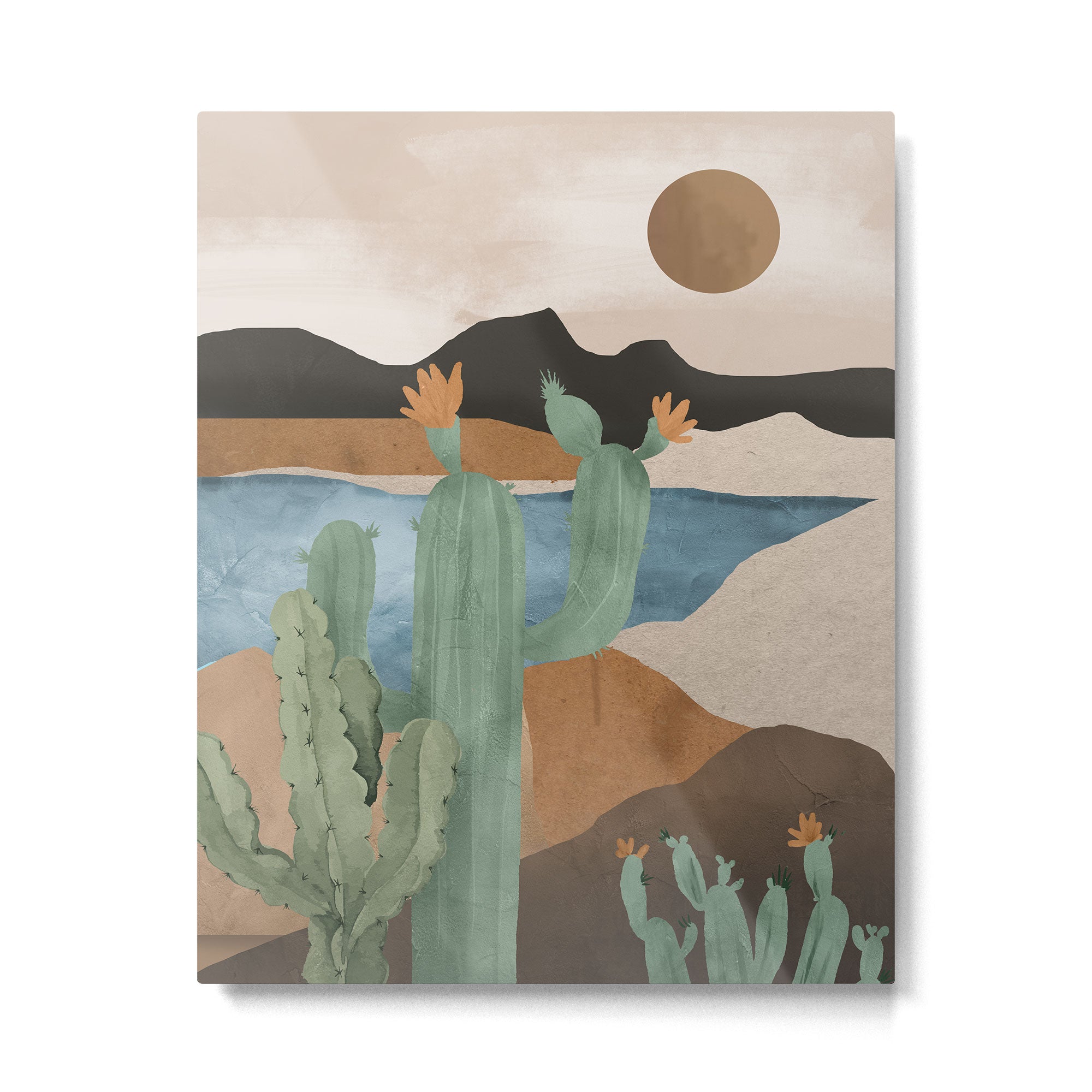 Cactus Landscape 2 Metal Print Gallery Image 4