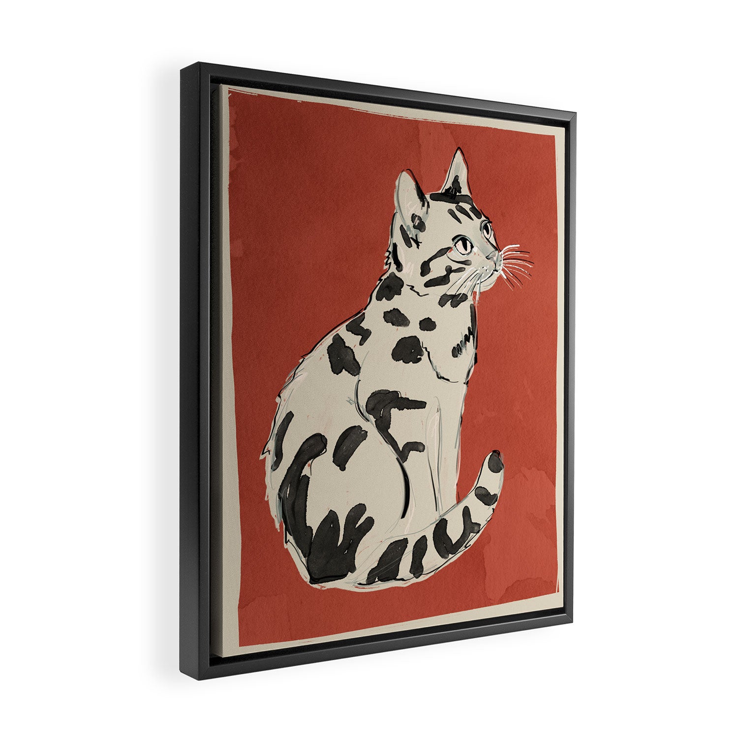 Cat 16 Framed Canvas Print Gallery Image 2