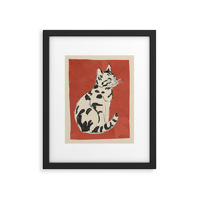 Cat 16 Framed Art Print Gallery Image 5