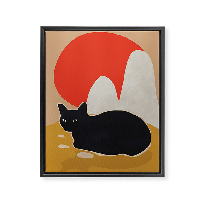 Cat Framed Canvas Print Gallery Image 1