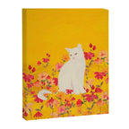 cat in a field of flowers 3 Canvas Print Gallery Image 8