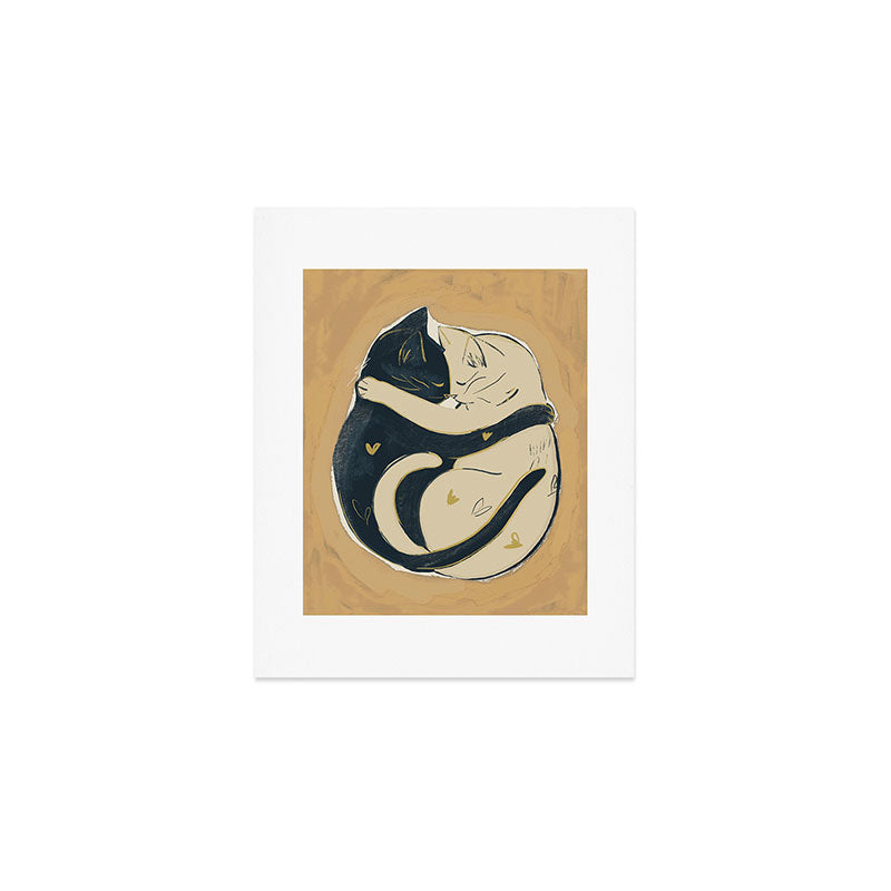 Cats In Love 2 Art Print Gallery Image 1