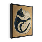 Cats In Love 2 Framed Canvas Print Gallery Image 2