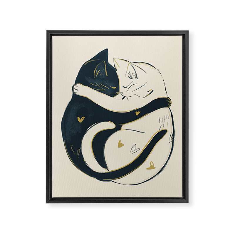 Cats In Love 3 Framed Canvas Print Gallery Image 6