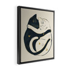 Cats In Love 3 Framed Canvas Print Gallery Image 2