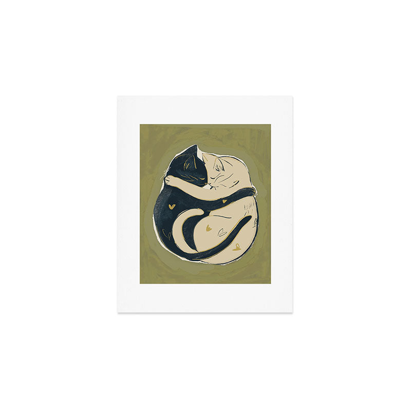 Cats In Love Art Print Gallery Image 1