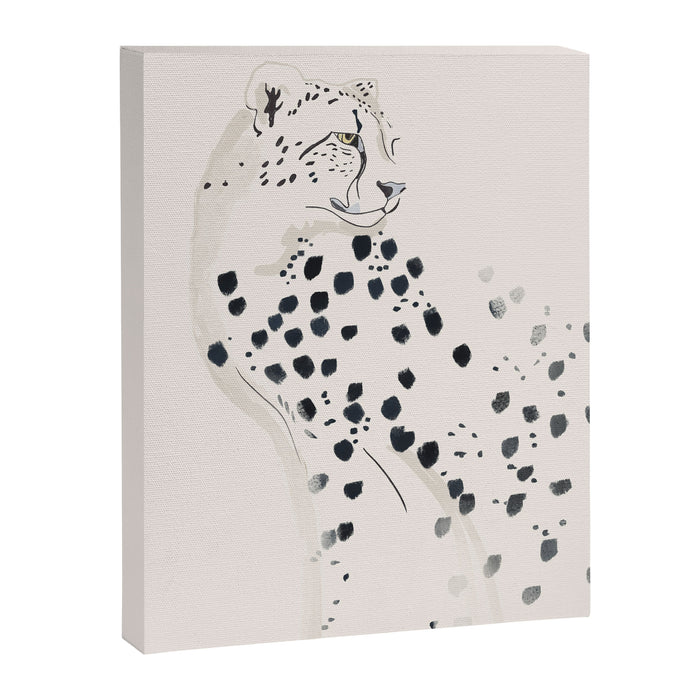 Cheetah 15 Black and White Canvas Print Gallery Image 1