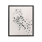 Cheetah 15 Black and White Framed Canvas Print Gallery Image 6