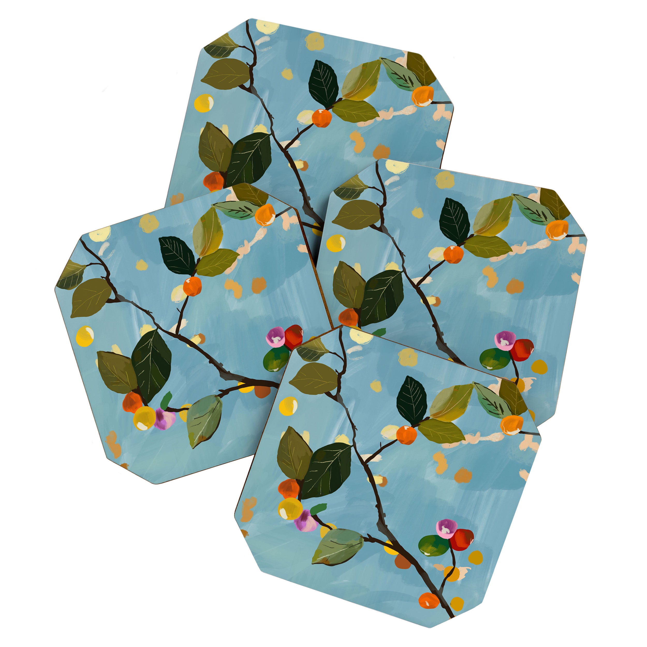 Cherry Fruit Branch I Coaster Gallery Image 1