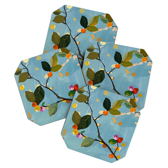 Cherry Fruit Branch I Coaster Gallery Image 1