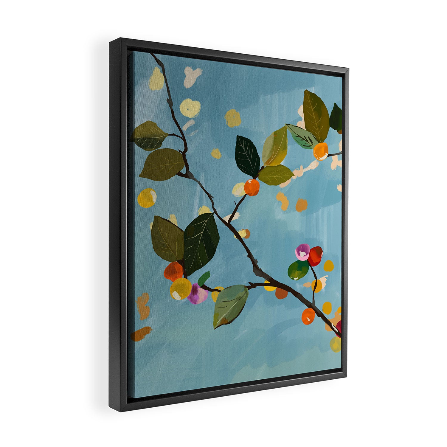Cherry Fruit Branch I Framed Canvas Print Gallery Image 2