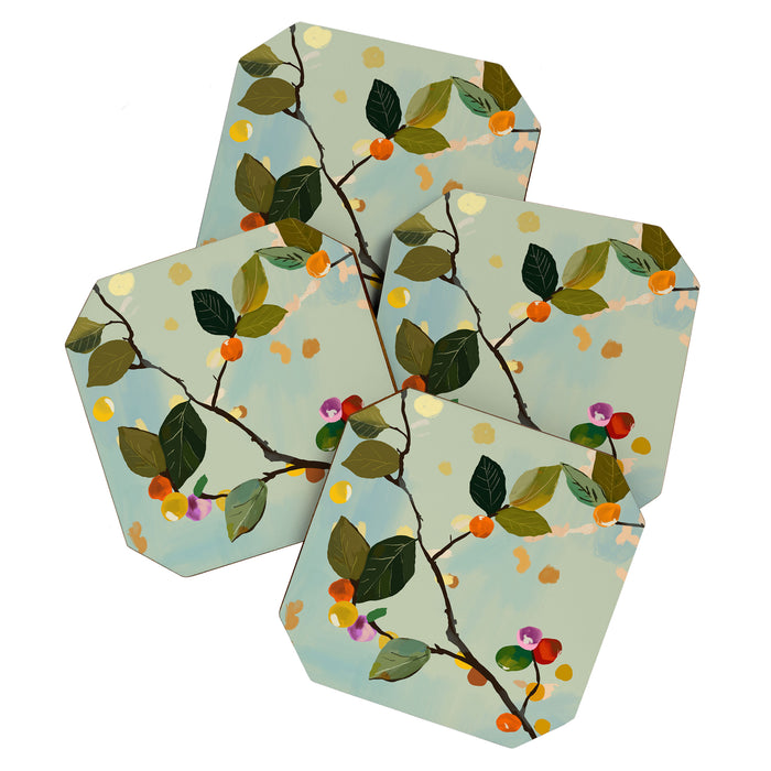Cherry Fruit Branch II Coaster Gallery Image 1