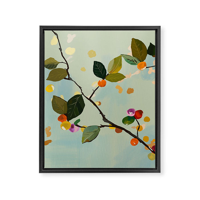 Cherry Fruit Branch II Framed Canvas Print Gallery Image 1