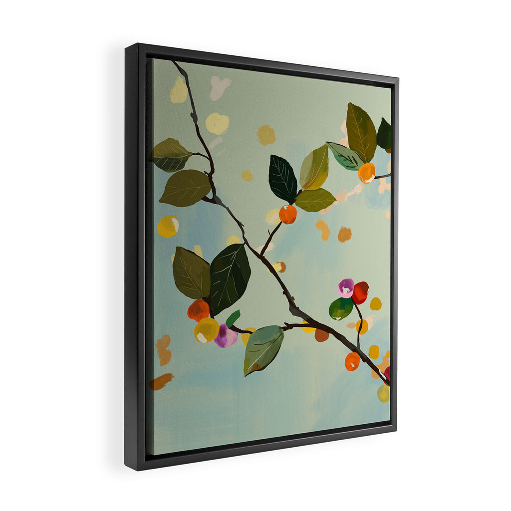 Cherry Fruit Branch II Framed Canvas Print Gallery Image 2