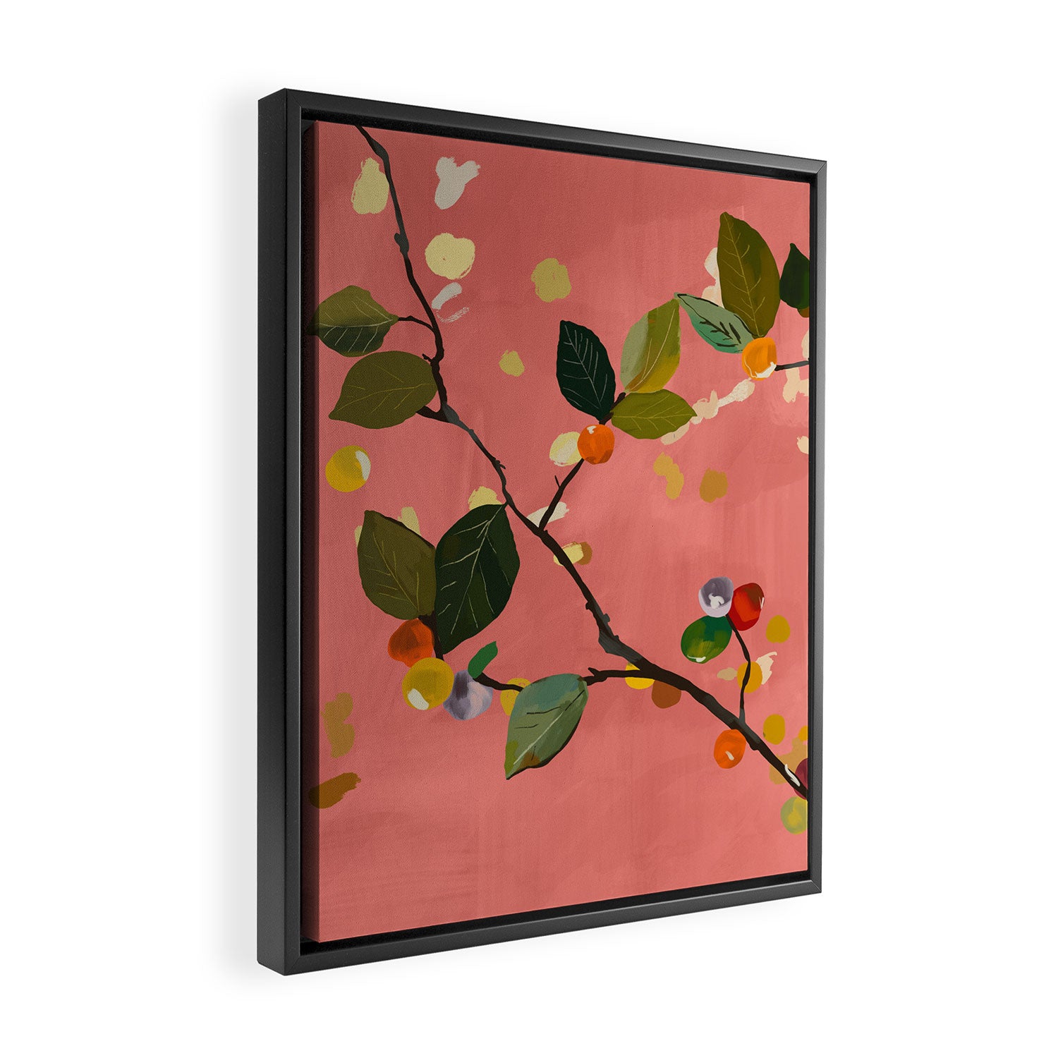Cherry Fruit Branch III Framed Canvas Print Gallery Image 2