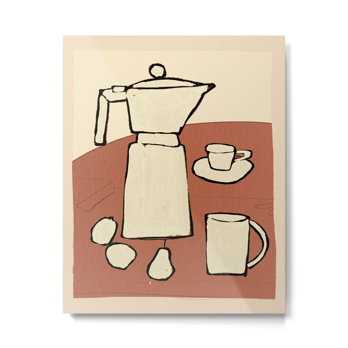 Coffee Time Metal Print Gallery Image 1
