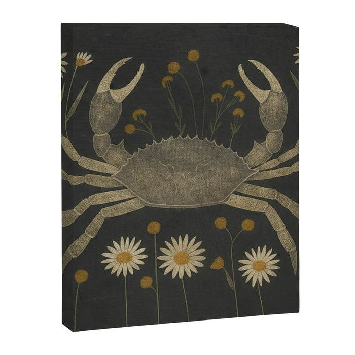 Crab with Daisies Canvas Print Gallery Image 1