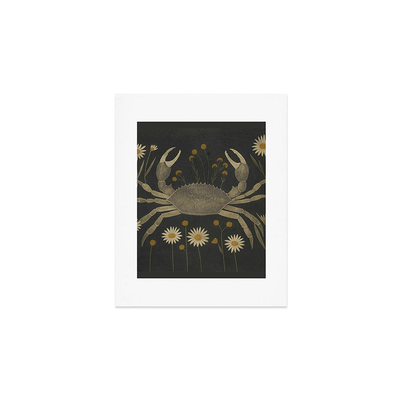 Crab with Daisies Art Print Gallery Image 1