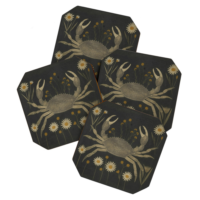Crab with Daisies Coaster Gallery Image 1