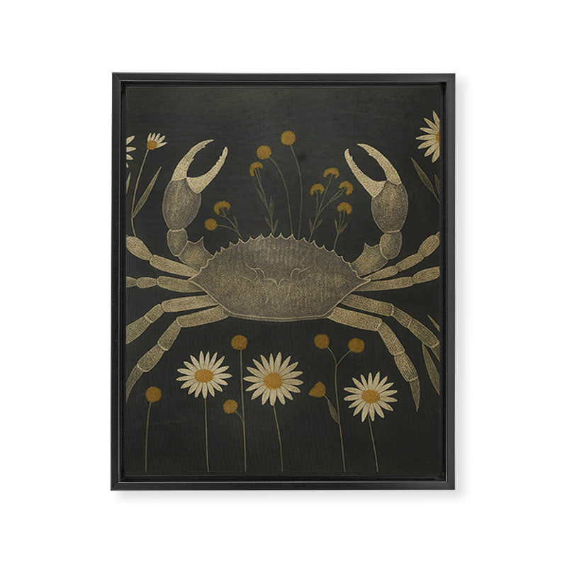 Crab with Daisies Framed Canvas Print Gallery Image 8