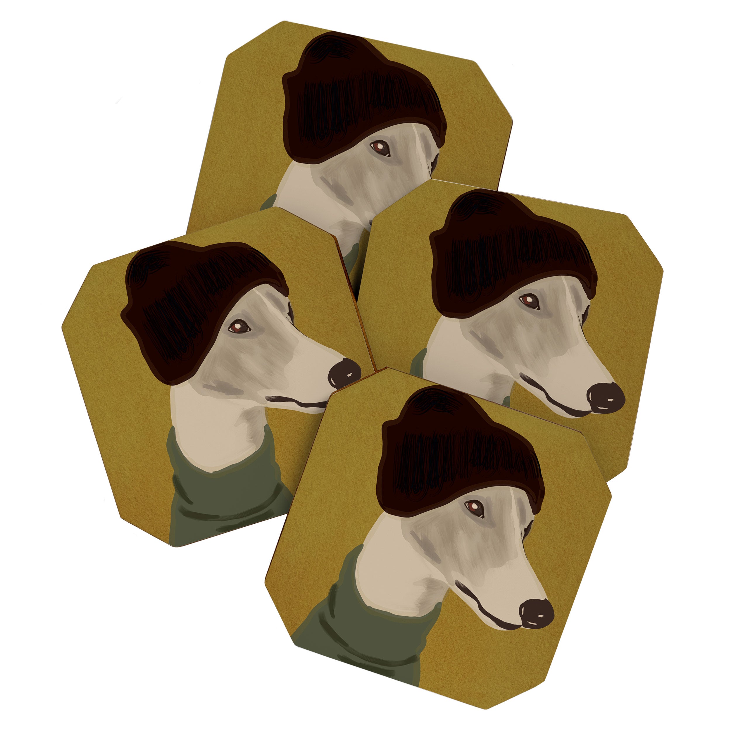 Dog Portrait 4 Coaster Gallery Image 1