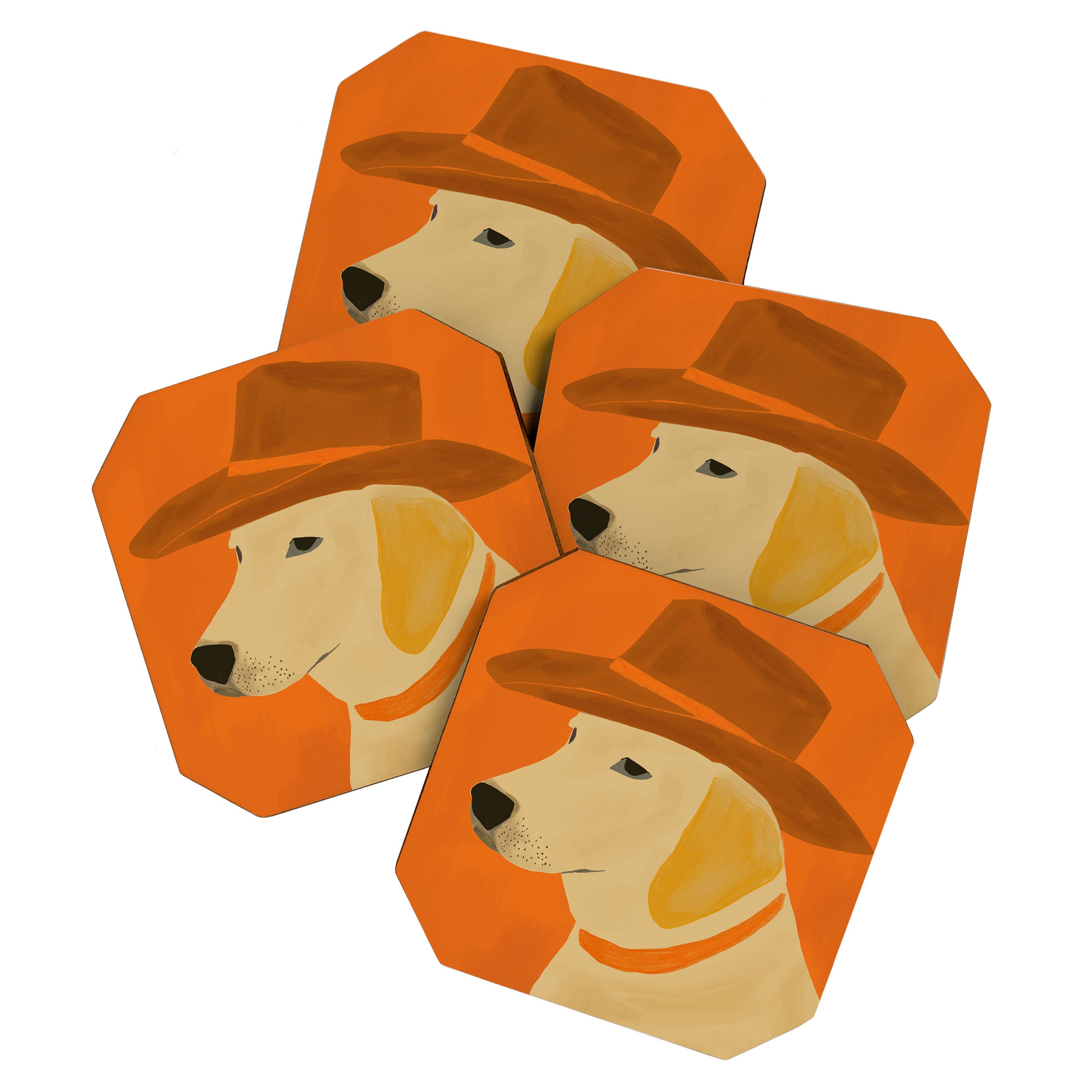 Dog With Hat  Coaster Gallery Image 1