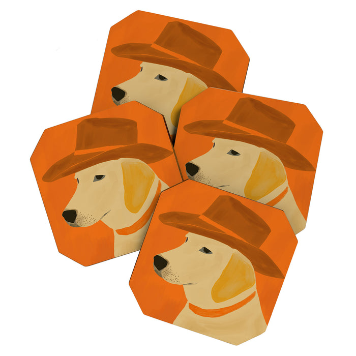 Dog With Hat  Coaster Gallery Image 1