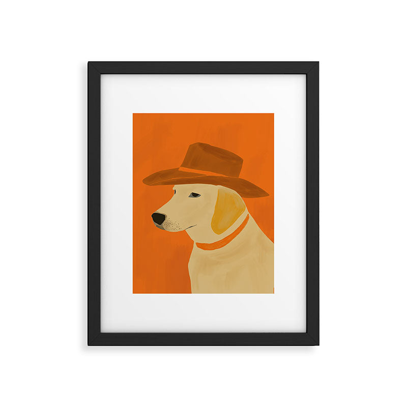 Dog With Hat  Framed Art Print Gallery Image 6