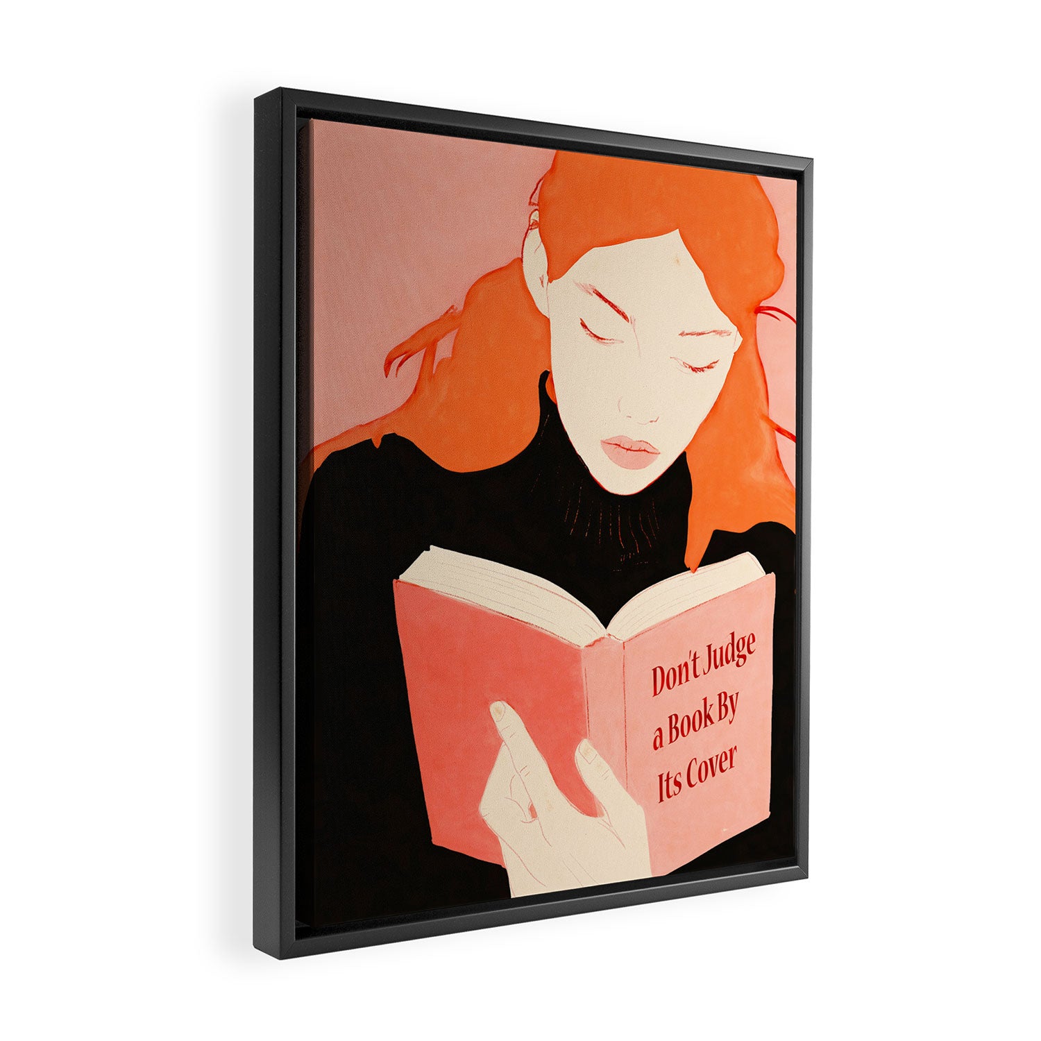 Donât Judge a Book By Its Cover Framed Canvas Print Gallery Image 2