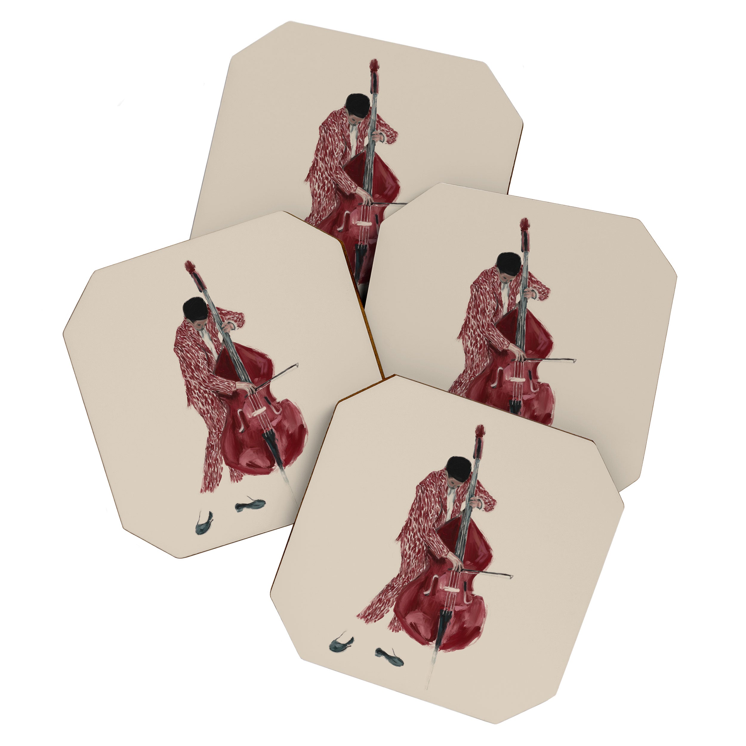Double Bass Player Coaster Gallery Image 1