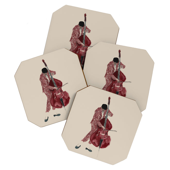 Double Bass Player Coaster Gallery Image 1