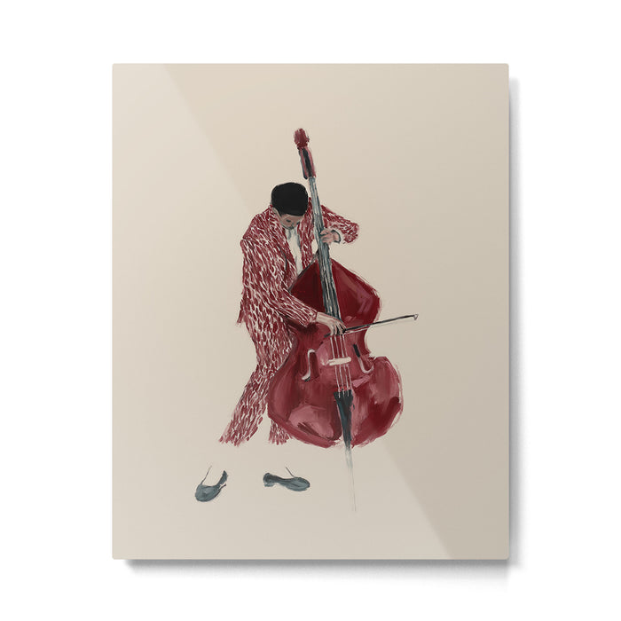 Double Bass Player Metal Print Gallery Image 1