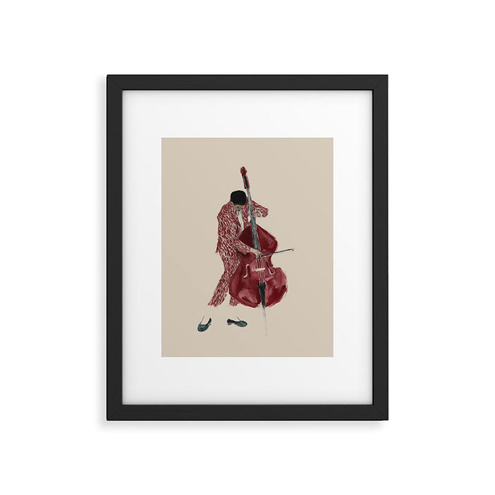 Double Bass Player Framed Art Print Gallery Image 1